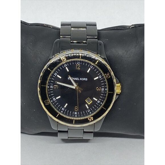 Michael Kors Jewelry - Michael Kors MK5173 Men's Black Stainless Steel Analog Dial Quartz Watch MP198